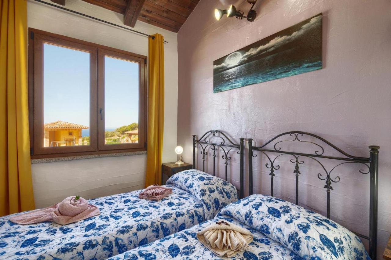 L'Estasi Tanca Piras A Bordo Piscina Con Vista Mare Villa Nebida Bagian luar foto