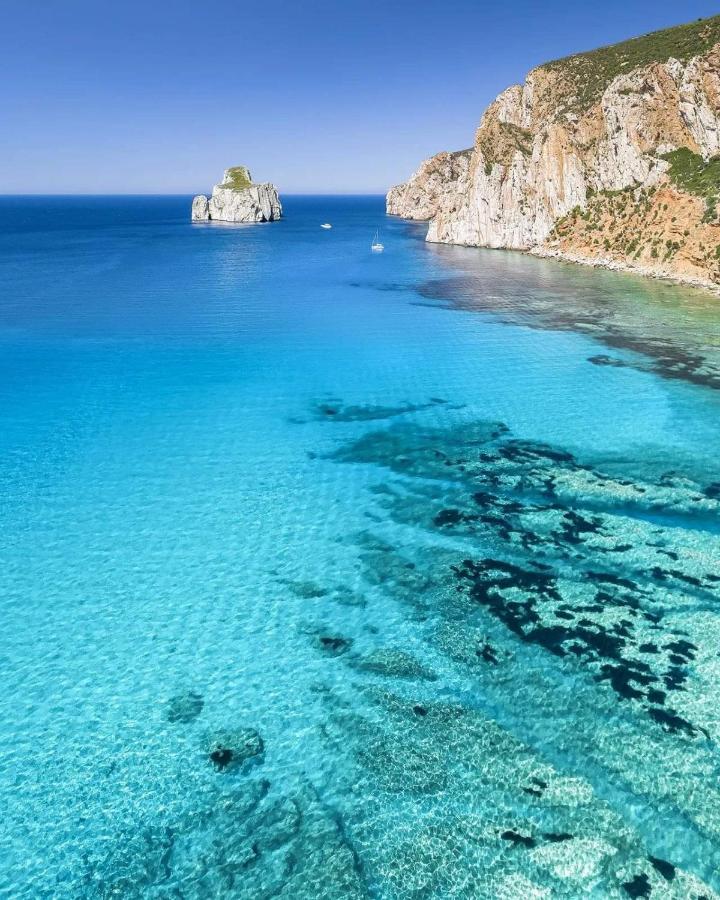 L'Estasi Tanca Piras A Bordo Piscina Con Vista Mare Villa Nebida Bagian luar foto